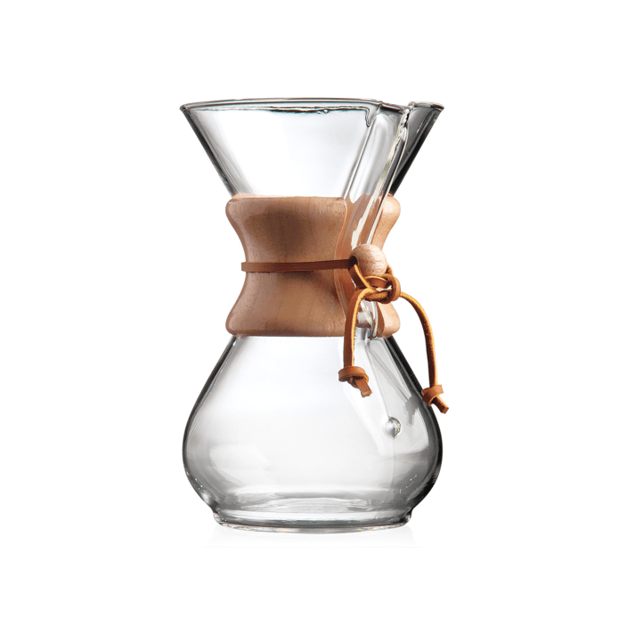 Chemex Six Cup Classic - coffee in transparent glass
